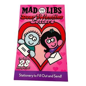 Mad Libs Dear Valentine Letters Fun Hilarious Workbook for‎ Kids Gift Idea